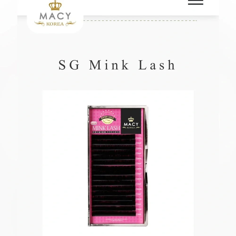 Macy Korea Eyelash Extensions Mink Lashes (Set of 3) B/ 0.7 x10 mm